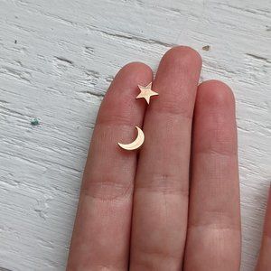 Star and Moon earring set